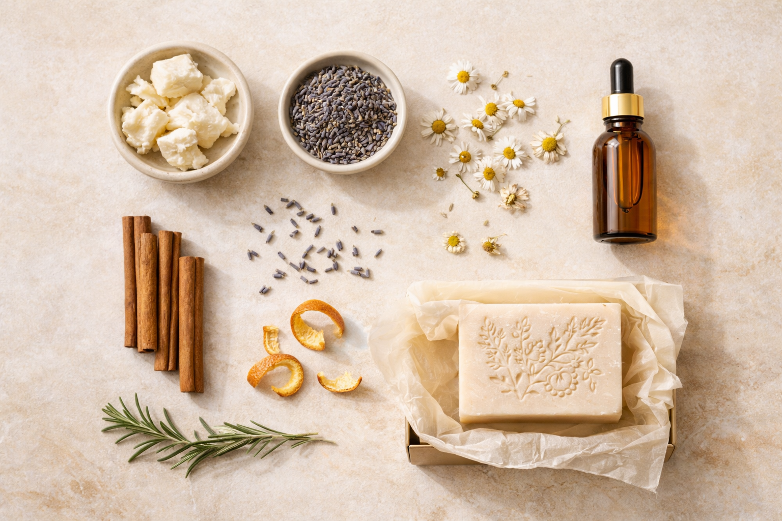 Ingredientes naturais dos sabonetes artesanais AVA Essenzia