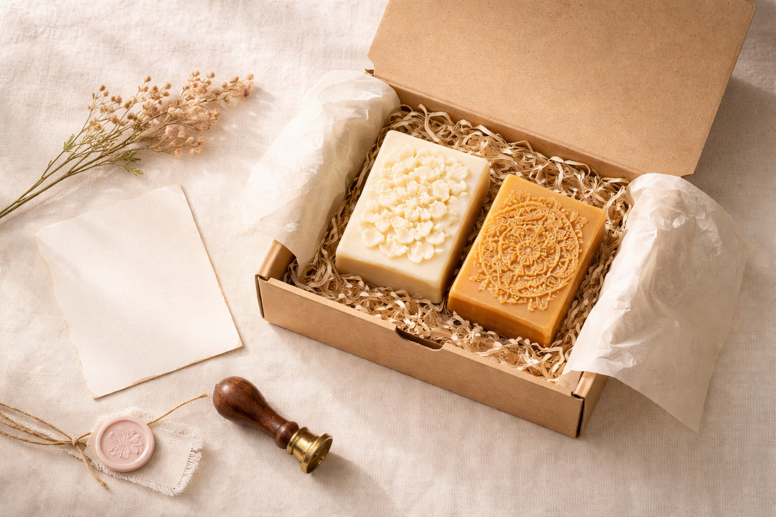 Unboxing da caixa Ritual AVA com sabonetes artesanais